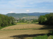 Blick von Schallstadt-Fhren nach Osten ber Ebringen zum Schnberg am 17.5.2006