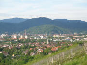 Blick vom Schnberg ob St.Georgen nach Nordosten auf Freiburg am 24.5.2006