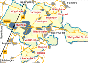 Mllheim im Markgrflerland mit seinen Ortsteilen