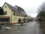 Blick nach Norden zum Gasthaus Ochsen in Feldberg am 4.2.2009